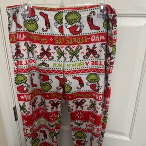 The Grinch Women's Pajamas Pants Size LRG 12-14 Joggers Dr Seuss Lounge Funny